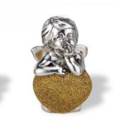 Scultura Angelo in Argento 925 e Glitter