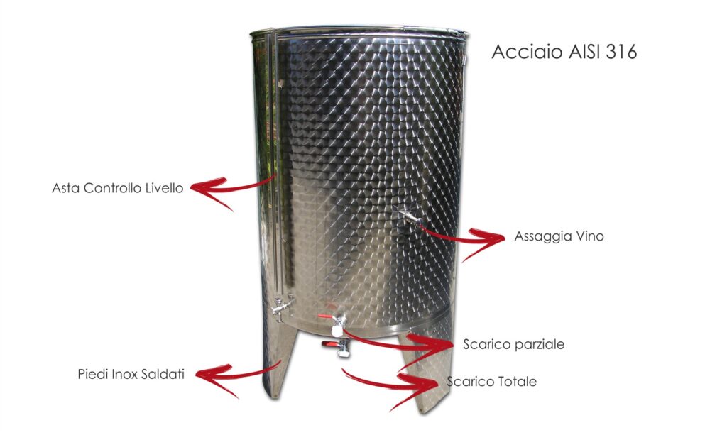 Serbatoio Acciaio Inox 1000 Litri Completo - Image 2