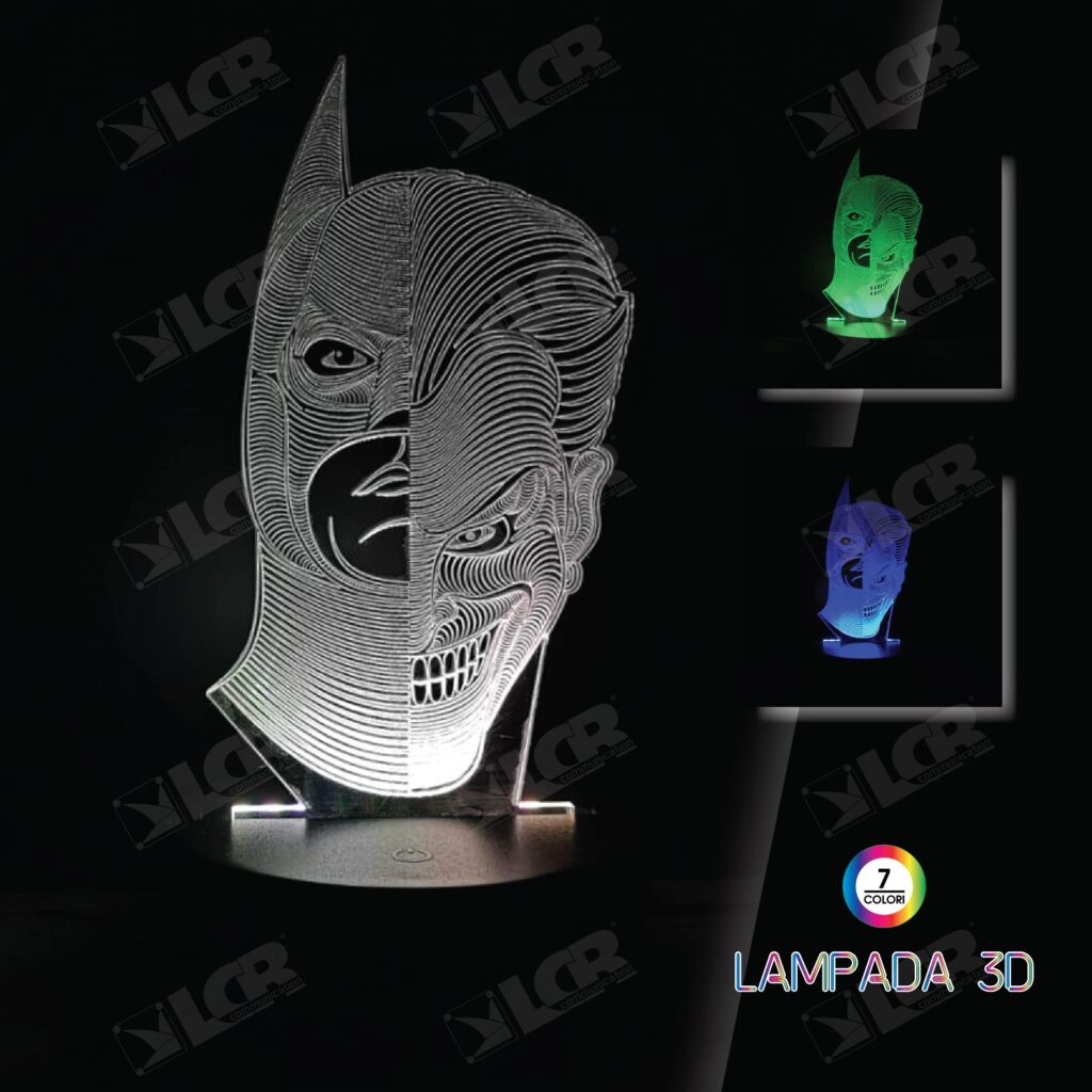 Lampada 3D Batman e Joker