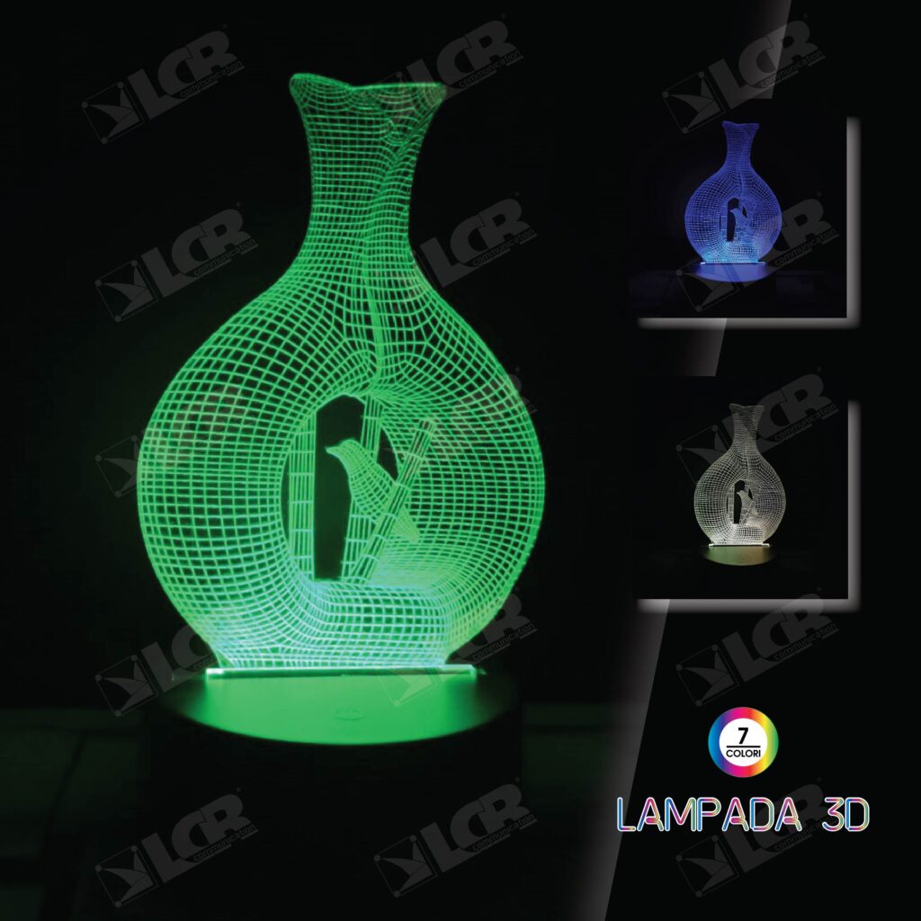 Lampada 3D Vaso
