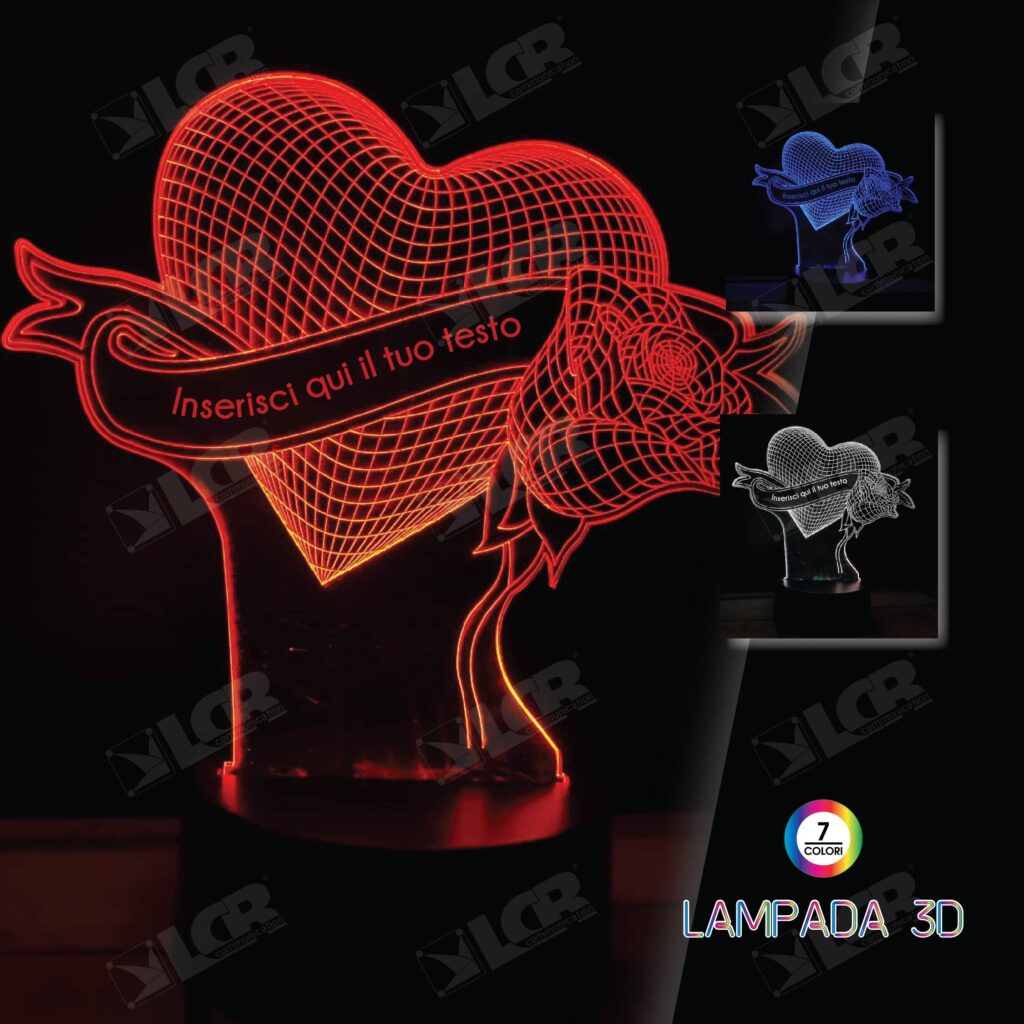 Lampada I Love You Personalizzabile