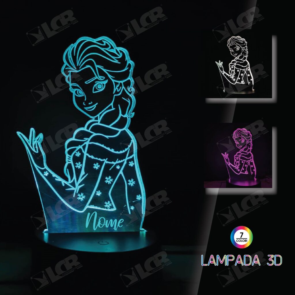 Lampada in 3D Frozen