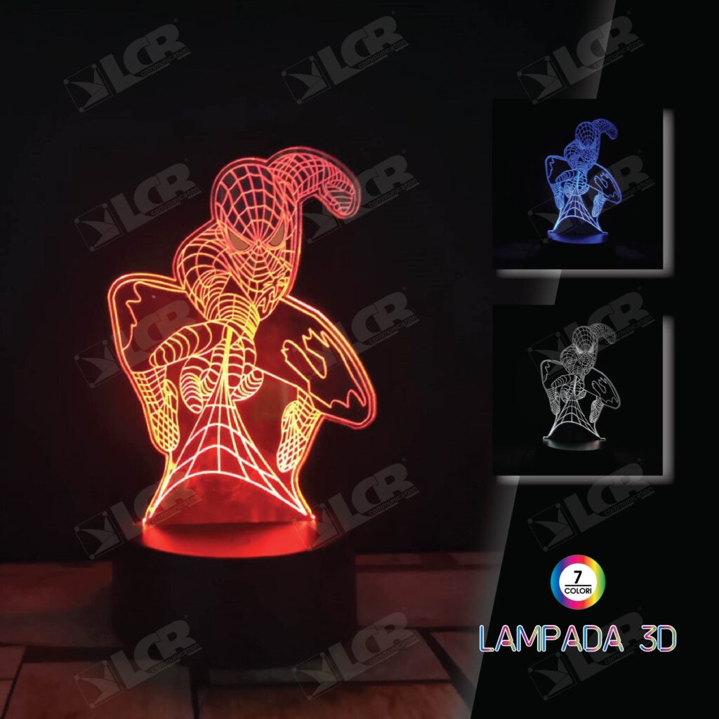 Lampada 3D Spiderman