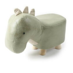 Pouf draghetto in legno e tessuto