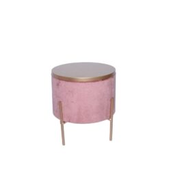 Portagioie pouf in velluto con inserti oro