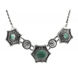 Girocollo in Giada Smeraldo e Argento 925