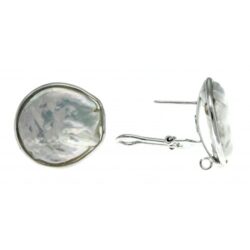 Orecchini Donna Bottone con Madreperla in Argento 925