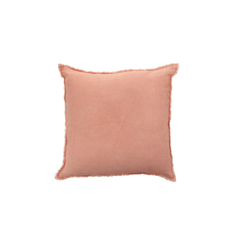 Cuscino rosa pesca in lino