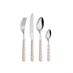 Servizio posate optical tortora rosa 24 pezzi