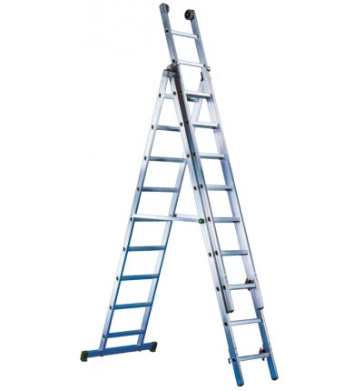 Scala Trasformabile In Alluminio 7,42 Metri A Tre Rampe - Image 2
