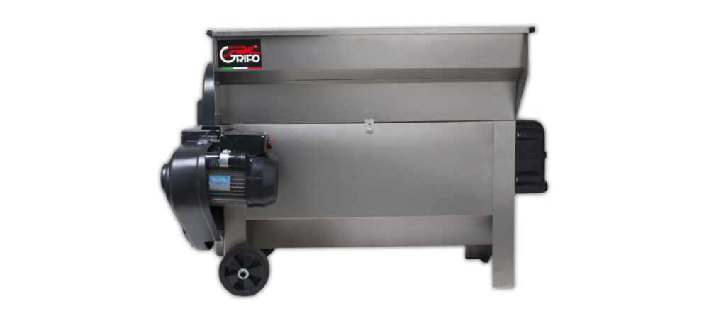 Diraspatrice Vasca Pompa 30 Quintali Apribile Inox