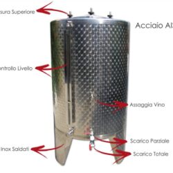 Serbatoio Acciaio Inox 570 Litri Completo Chiuso