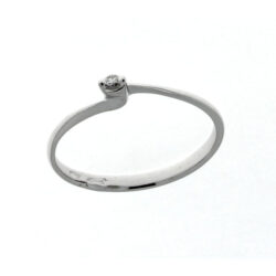 Anello Solitario Donna in Oro 750 e Diamante