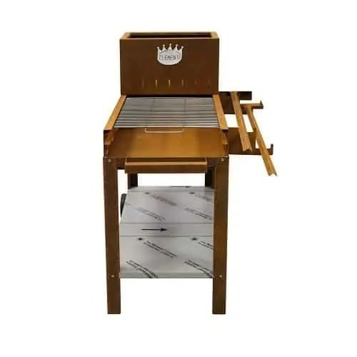barbecue a legna clementi modello flipper in acciaio