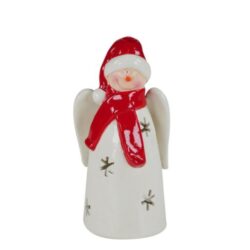 ceramic snowman candlestick- lorenzon gift