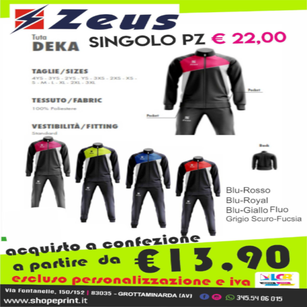Tuta sportiva DEKA ZEUS