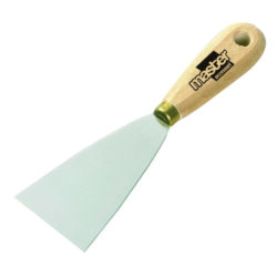 Spatola in acciaio con manico in legno