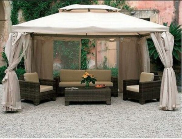gazebo in alluminio sahara ecrù
