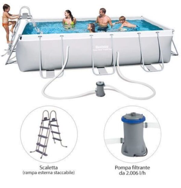 piscina fuori terra da giardino rettangolare