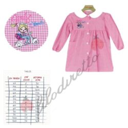 Ambrosino Grembiule Asilo Quadretto Rosa