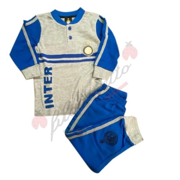 Inter Pigiama Bambino Manica Lunga Caldo Cotone