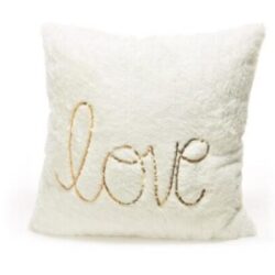 cuscino “touch” love con paillette cm.45×45 – mercury