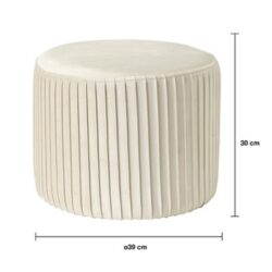 Pouf in velluto plissettato