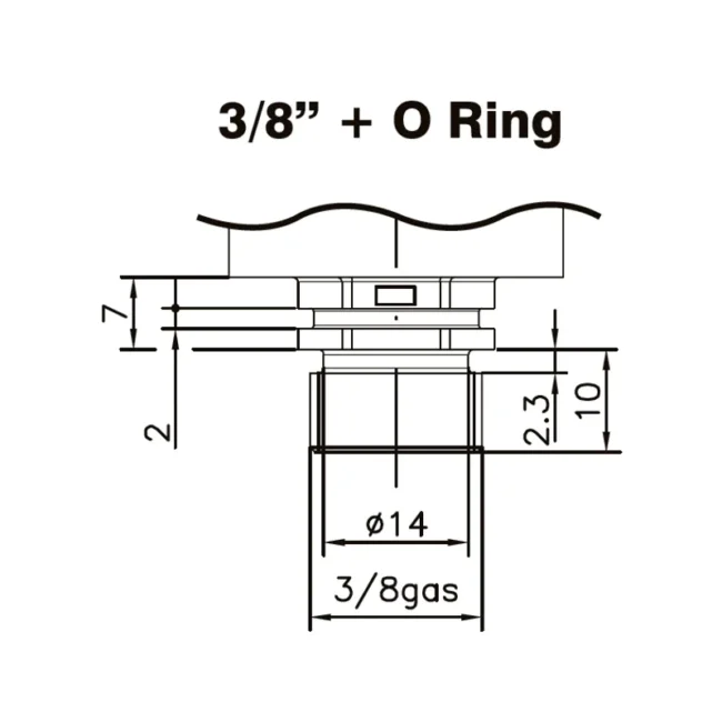 trasduttore di pressione attacco 3/8" 0-4 bar 5v - Image 2