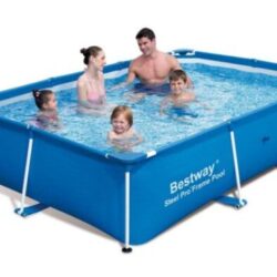 piscina con telaio cm 259 x 170 x 61 h