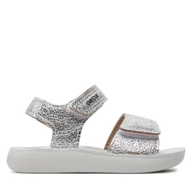 Sandalo bimba argento cromato GEOX