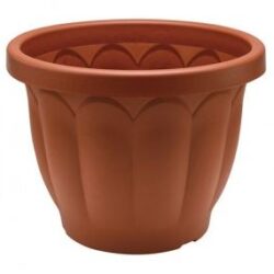 Vaso Dorico in plastica color terracotta 30 cm