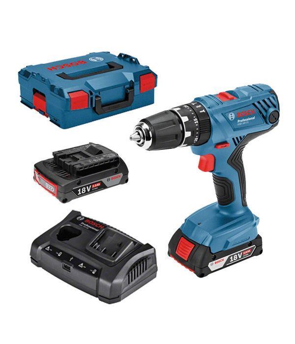 bosch -b trapano 2 batterie gsb18v-21( 2 ah )