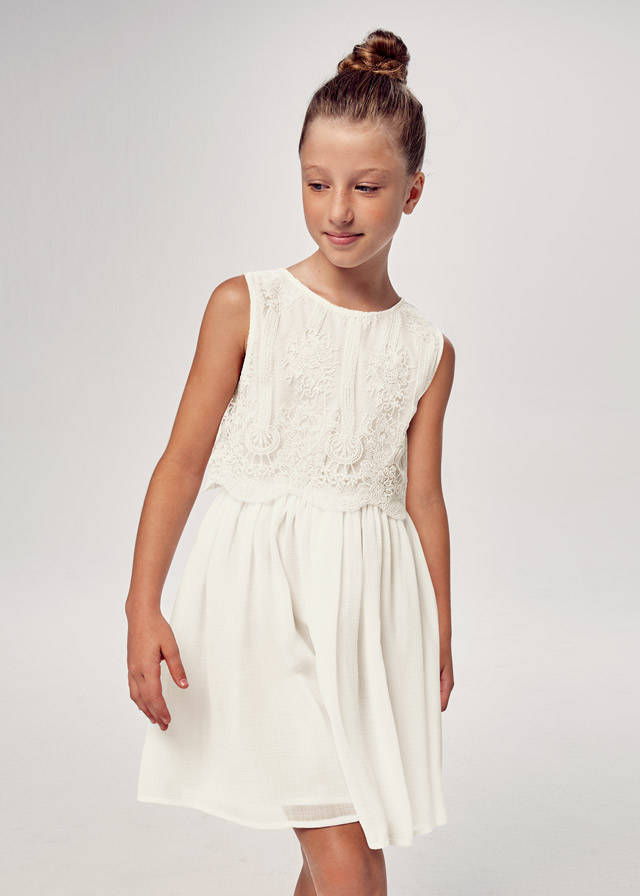 Vestito Ecrù Bambina Ragazza Mayoral 6956 - Image 2