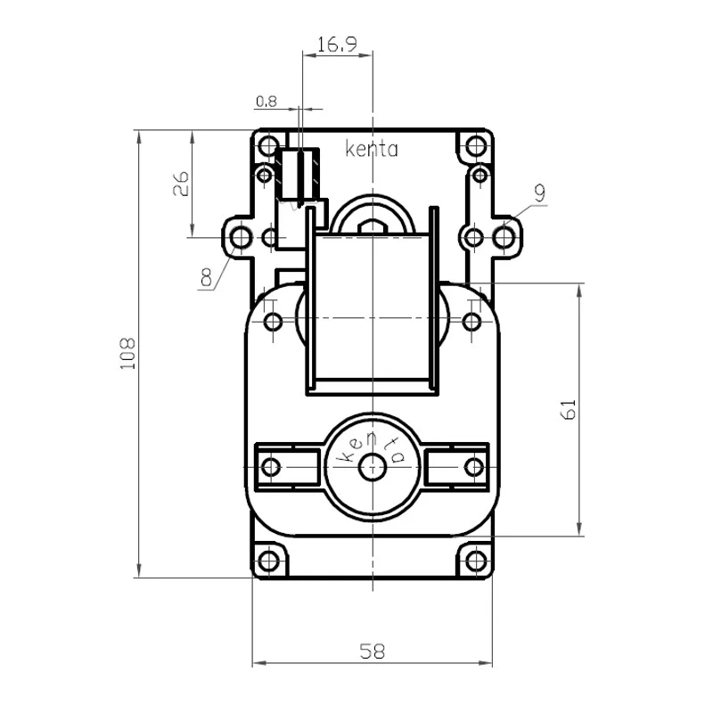 motoriduttore stufa a pellet 2 rpm - albero 9,5 kenta - Image 2