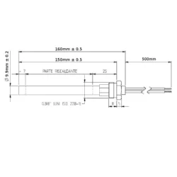Candeletta Stufa a Pellet D.9,9 L.150-160 300W c/raccordo