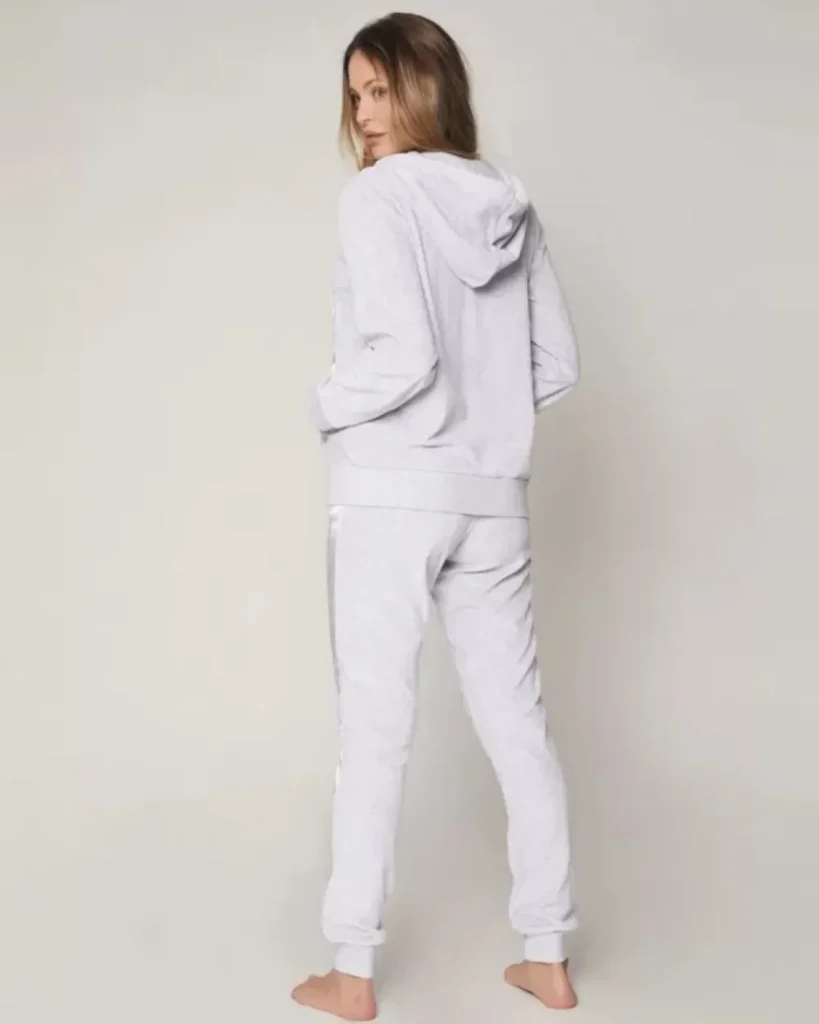 Admas Pigiama Tuta Donna Ciniglia Con Zip + Cappuccio - Image 3