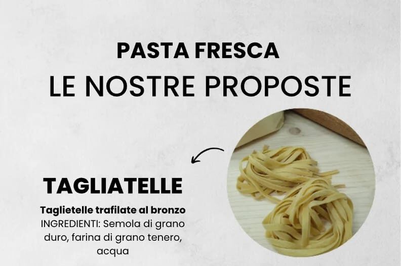 Tagliatelle di semolo di grano duro