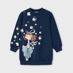 Vestito bambina Blu Felpato