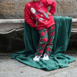 Pigiama Bambina Natalizio Caldo Cotone Kissimo Biancaluna