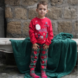 Kissimo Biancaluna Pigiama Bambino Natalizio Caldo Cotone