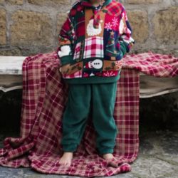 Pigiama Bambino Natalizio Coral Kissimo Biancaluna