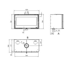 inserto a legna nordica 100 wide