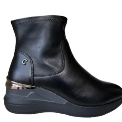 Stivaletti zeppa Donna Nero Cinzia soft