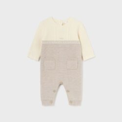 Tutina Beige Neonato Tricot Mayoral