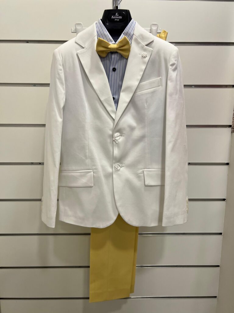 Completo Elegante Bianco Bambino Ragazzo Ferretti