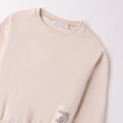 Felpa Bambina Ragazza Panna Sarabanda