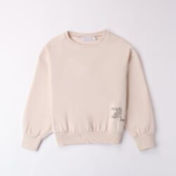 Felpa Bambina Ragazza Panna Sarabanda