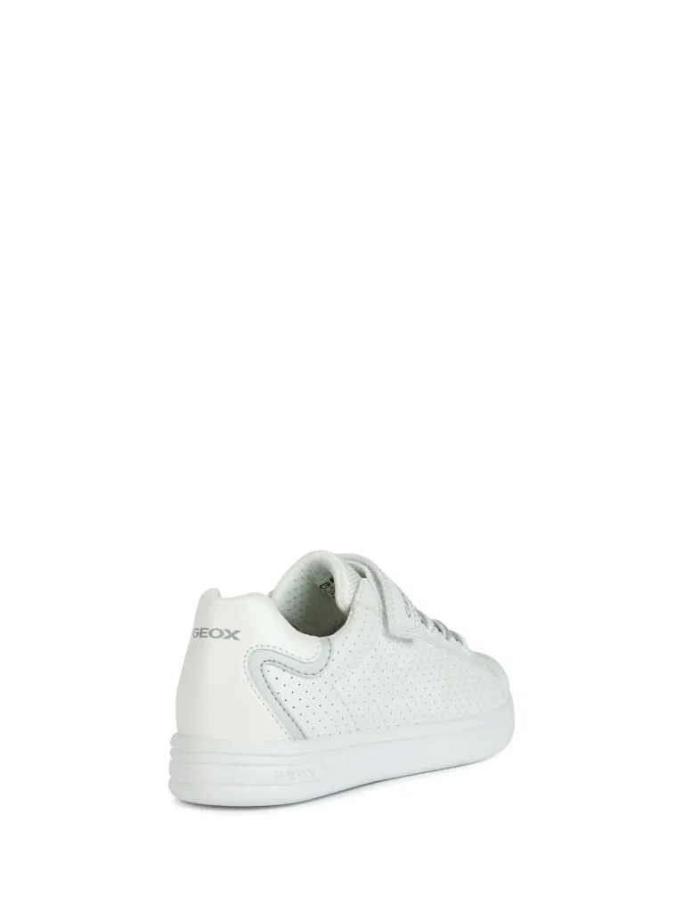 Scarpe Sportive in Pelle Bianca per Bambino Geox - Image 2