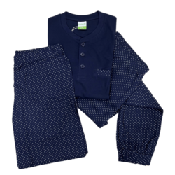 Kissimo Biancaluna Pigiama Uomo 3 Pezzi Cotone