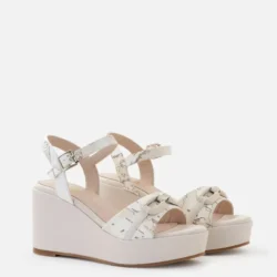 Sandali Donna zeppa con catena Geo Beige Alviero Martini